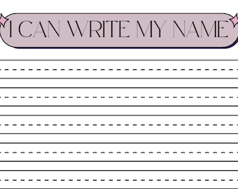 Name writing practice sheet