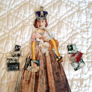 QUEEN ELIZABETH II Digital Paper Doll Vintage Collage Sheet & | Etsy