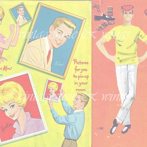 CL Vintage BARBIE Junk Journal Kit2, Descarga digital imprimible, Collage, 5 páginas de imágenes y fondos imagen 4