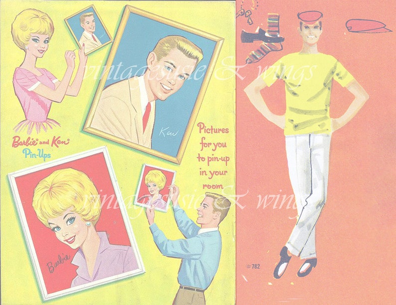 CL Vintage BARBIE Junk Journal Kit2, Descarga digital imprimible, Collage, 5 páginas de imágenes y fondos imagen 4