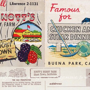 Vintage KNOTTS BERRY FARM Kit 1 Digital Junk Journal, Printable Knotts ...