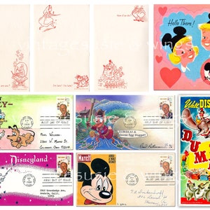 Vintage DISNEYLAND FUN Digital Junk Journal, Printable DISNEYLAND Collage Sheets, Awesome Disneyland Ephemera