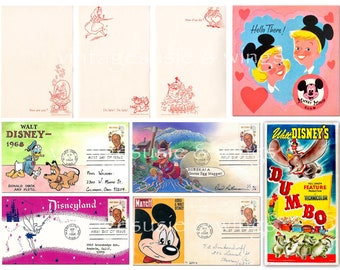 Vintage DISNEYLAND FUN Digital Junk Journal, Printable DISNEYLAND Collage Sheets, Awesome Disneyland Ephemera