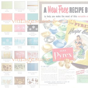Vintage PYREX JUNK JOURNAL Kit#1, Digital, Printable, Collage, 5 Pages ...