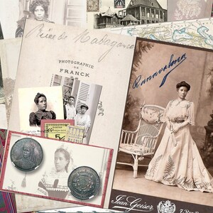 Vintage BLACK HISTORY Digital Junk Journal, Printable Kit 2 of the Last Queen of MADAGASCAR Collage Sheets, 5 pages