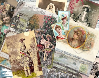 Vintage Mexico Kit 2, Digital Junk Journal Printable, DIGITAL Collage Sheets of Old Mexico, Hispanic, Guadalupe, Mexican Ephemera, 5 pages