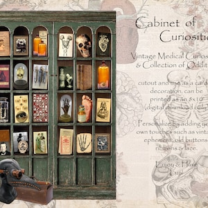Make Your Own Awesome Cabinet of Curiosities MEDICAL ODDITIES & CURIOSITIES Digital Download, 3 Pages, Print as 8x10 for Card or Decoration