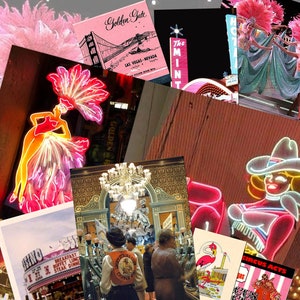 Vintage Las VEGAS BABY VEGAS Junk Journal Kit#1, Printable Digital Download, Collage, 5 Pages of Ephemera, Images & Backgrounds