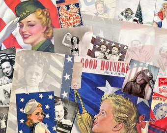 Vintage 4th of JULY Junk Journal Kit#1, Digital, Printable, 5 Pages