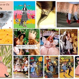 The WIZARD of OZ Frank Baum, Dorthy, Junk Journal Kit#1, Printable Digital Download, Collage, 5 Pages of Ephemera, Images & Backgrounds