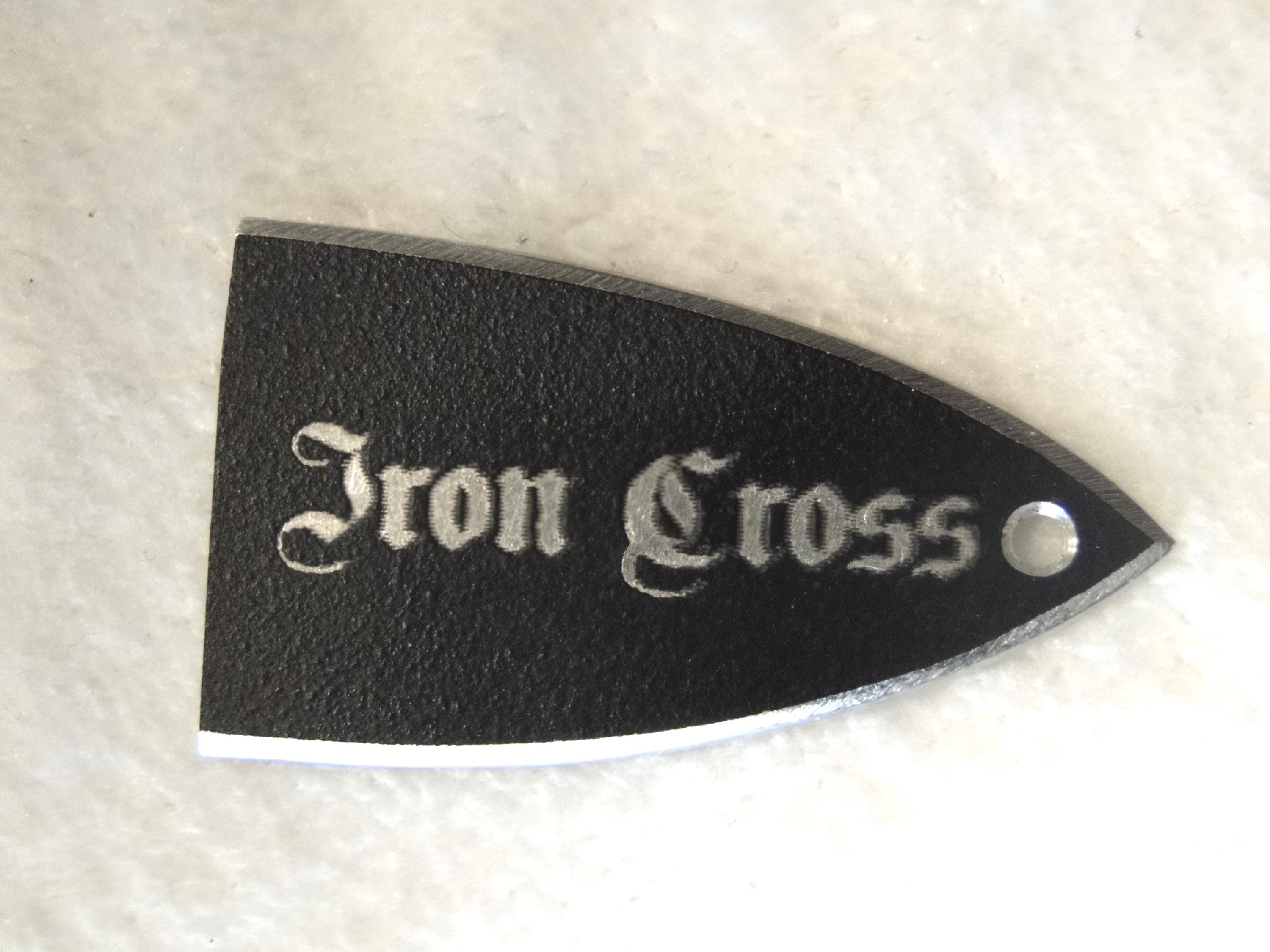 Iron Cross Trussrodcover for Ltd/esp Guitar Made of Aluminum Laser