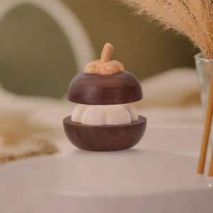 Dyfuzor aromaterapeutyczny z drewna bukowego: dyfuzor olejku eterycznego z mangostanu