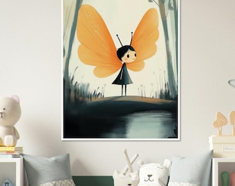 Sprite Poster – Forest Creature Print, Kids Wall Art, Bedroom, Bathroom, Playroom, Fairy