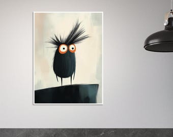 Troll Poster – Scandinavian Print, Norse Art, Kids Wall Art, Bedroom, Bathroom, Playroom
