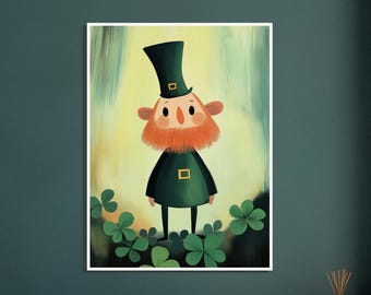 Leprechaun Print: Irish Folklore Art, St. Patrick's Day Decor