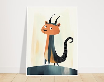 Chimera Nursery Art Print: Whimsical Mythical Creature Illustration