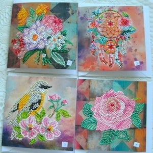 Nouvelle peinture d'art diamant Dotz terminée, toutes les occasions, cartes avec enveloppes