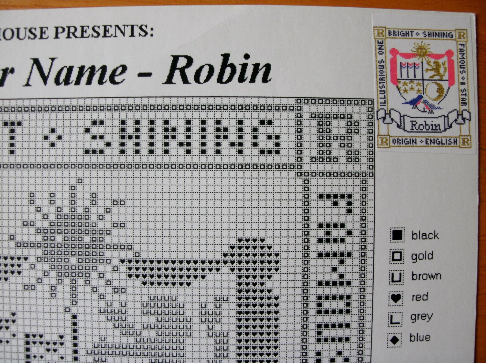 Your First Name Crest Coat of Arms Cross Stitch Pattern by Etsy