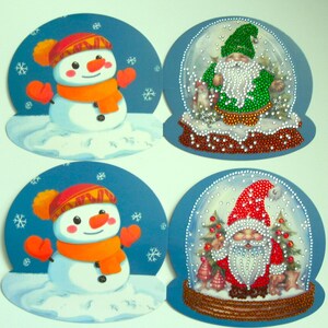 Nouvelles cartes de Noël Diamond Dotz remplies avec enveloppes Cartes de voeux Père Noël