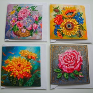 Nouvelle peinture d'art diamant Dotz terminée, toutes les occasions, cartes avec enveloppes
