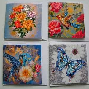 Nouvelle peinture d'art diamant Dotz terminée, toutes les occasions, cartes avec enveloppes