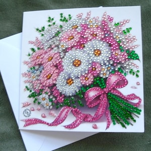 Nouvelle carte complète de peinture d'art en pointillés diamant pour toutes les occasions avec enveloppe