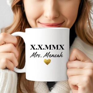 Personalized mug for married couples, high-quality ceramic mug for coffee, gift for her him, wedding gift, Mr & Mrs. personalized
