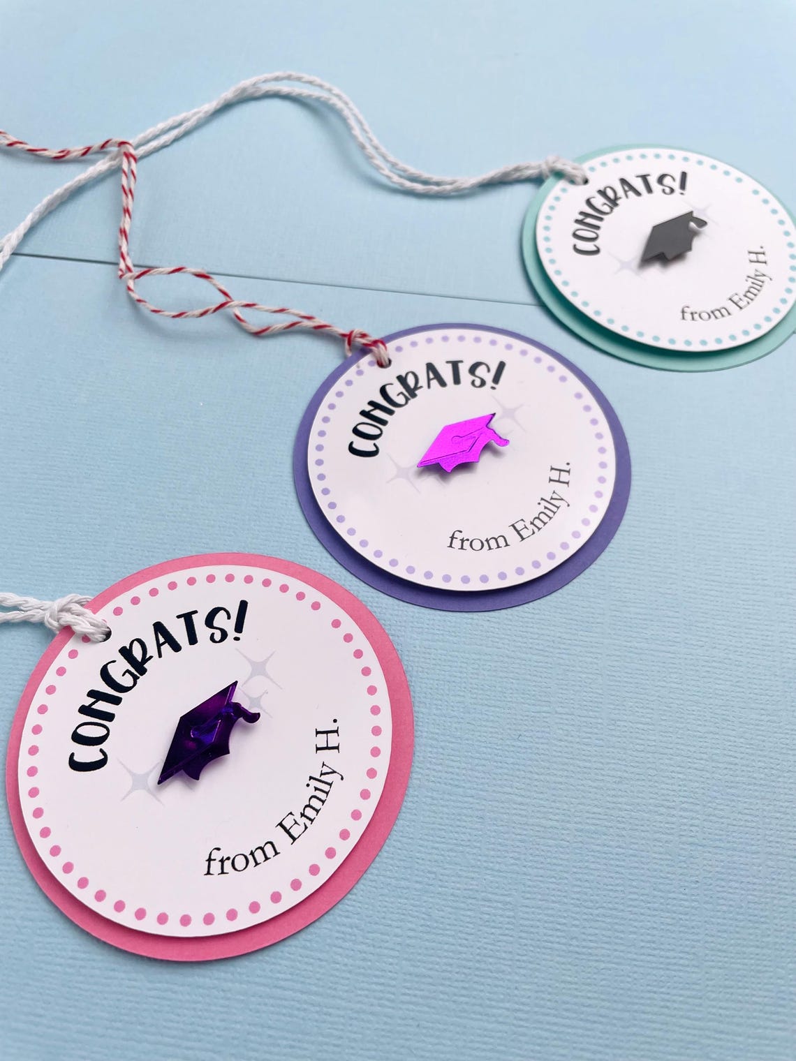 Graduation Tags End of School Year Gift Tags Custom Graduation Gift Tag ...