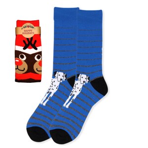 Men&#39;s Dalmatian Socks / Novelty Socks / Gift Ideas for Men / Birthday / Christmas / Dog Gift / Animal Lover Gift  / Gift for Him/ Big Dog