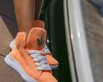 Zapatillas de mujer, zapatillas italianas de alta calidad, hechas a mano, exclusivas.