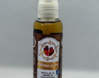 Bálsamo de Chilcuague / Spray natural para el alivio de músculos y articulaciones / Remedio herbal mexicano / Bálsamo dorado 60 ml