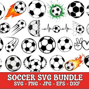 Soccer Ball SVG Bundle: Monogram Outline Cut File (Digital Download)