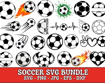 Soccer Ball SVG Bundle: Monogram Outline Cut File (Digital Download)