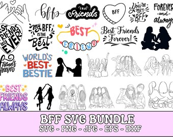 Friends SVG Bundle | Friendship Clipart Set | Digital Download