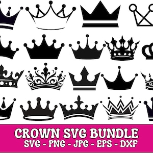 Royal Crown SVG File, King Crown SVG, Queen Crown SVG, Princess Tiara Svg, File For Cricut, For Silhouette, Cut File, Dxf, Png, Svg