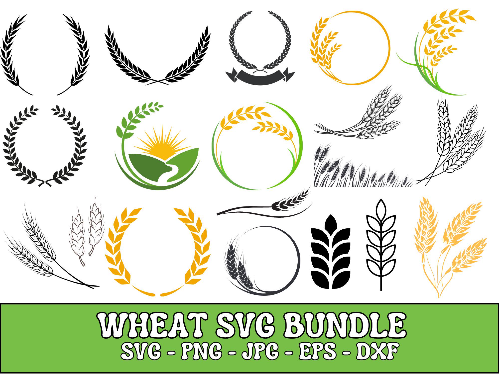 小麦 SVG バンドル: 穀物クリップアート、大麦ベクター (デジタルファイル) - Etsy 日本, image size:2000x1500