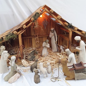 Woodtopia Country Crafts Large Nativity Stable for 7 1/2" to 12"Figurines  Sale169.99 Reg 249.99