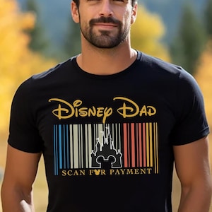 Disney papa scan voor betaling, grappig Disney shirt papa, cadeau-idee voor papa, Vaderdagcadeau, papa T-shirts, cadeau voor papa, Disney herenshirt