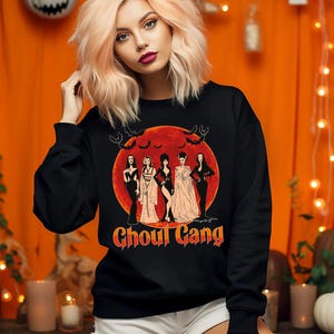 Ghoul Gang Villains Squad Shirt, Elvira Morticia Vampira Lily T-Shirt, Goth Queens Shirt, Halloween Gift, Halloween Horror Vintage Shirts