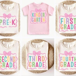 Custom School Grade Shirt, First Day Of School, Teacher Appreciation, Kindergarten Shirt, Back To School Gift, Teacher Shirt, School Shirt