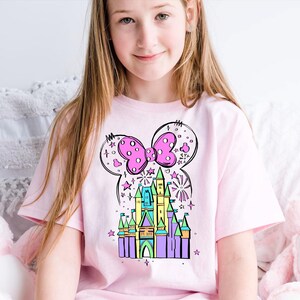 Disney Minnie Castle Shirt, Disney Urlaub Shirt, Disneyland Shirt, Familien Urlaub Shirt, Disney Aquarell Schloss Shirt, Disney Mädchen Shirt