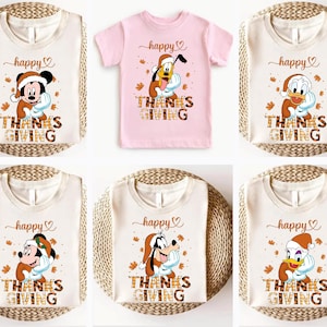 Disney Family Thanksgiving Shirt, Mickey & Friends Thanksgiving Shirt, Matching Thanksgiving Shirt for the Entire Family, Friendsgiving Tee