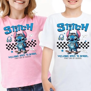 Stitch Back To School Shirt, Disney Stitch Shirt, Stitch School Shirt, Elementary School Tee, First Day Of School Shirt, Kids School Tee