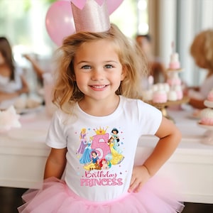 Chemise anniversaire princesse, chemise anniversaire princesse Disney, chemise anniversaire princesse, chemise anniversaire filles, chemise anniversaire Disney