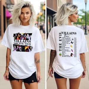 Villains Evil Tour Vintage Disney Shirt, Retro Disney Villains Characters Shirt, Disney Villains The Evil Tour Shirt, Disneyland Trip