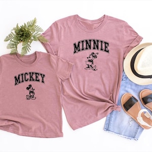 Minnie Mickey Matching Shirt, Couple Disney Shirt, Matching Tee, Disneyland Apparel, Gift Idea For Couples, Couple Shirts, Custom Tee