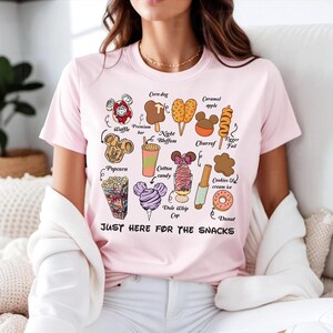 Just Here For The Snacks T-shirt, Mickey And Friends T-shirt, Disney Snacks Sweater, WDW Family Trip T-shirt, Disney Food T-shirt,