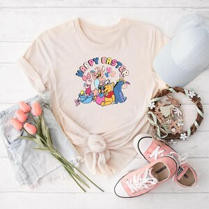 Winnie The Pooh Easter Shirt, Happy Easter Shirt, Pooh Easter Shirt, Pooh And Friends Shirt, Pooh Bear Shirt, Retro Disney Easter Shirt