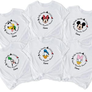 Disney Family Vacation 2025 Shirt, Disney Character Shirt, Family Vacation Group Shirts , Disney World Shirts, Mickey Minnie Shirt, Disney