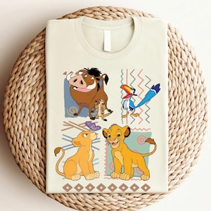 Retro 90s Disney Lion King Simba And Timon Shirt, Vintage Lion King Shirt, Hakuna Matata Retro Shirt, Disney Family Shirts